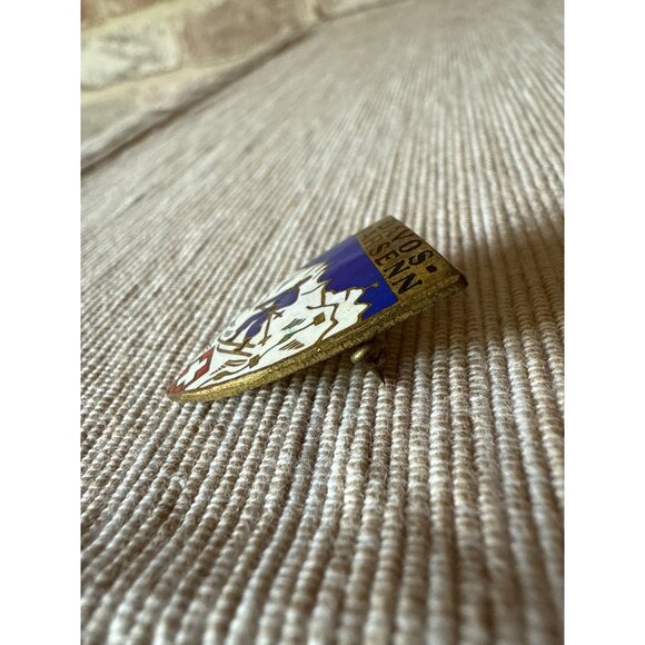 Vintage Davos Parsenn Switzerland Ski Resort Pin Badge With Enamel Shield Design - Picture 8 of 10